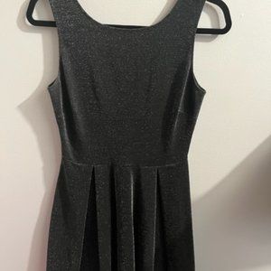 Sparkly Women's Grey Pleated Dress